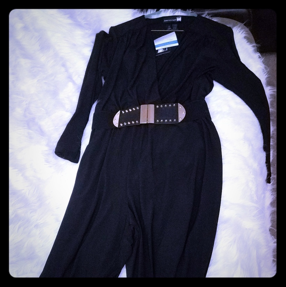 One piece jump suit with belt